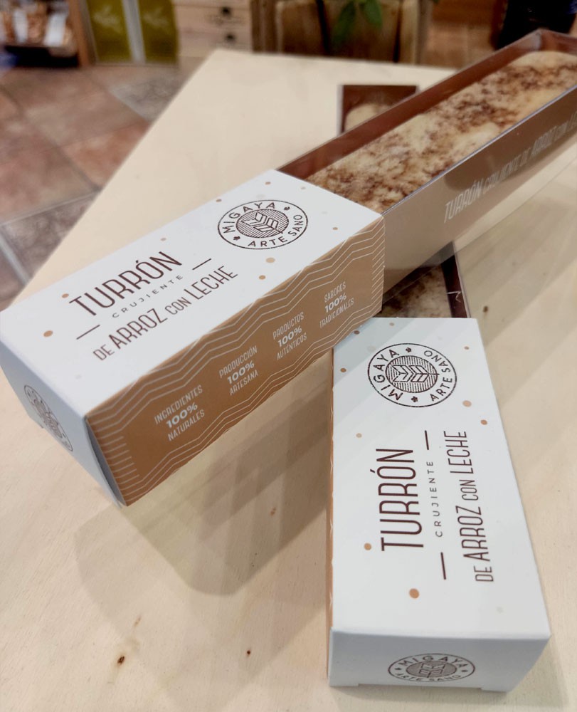 turrón de arroz con leche Migaya turrón de arroz con leche Migaya