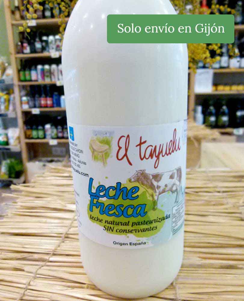 Comprar leche fresca entera de vaca El Tayuelu 1,5L - solo entrega en Gijón, Piloña, Asturias