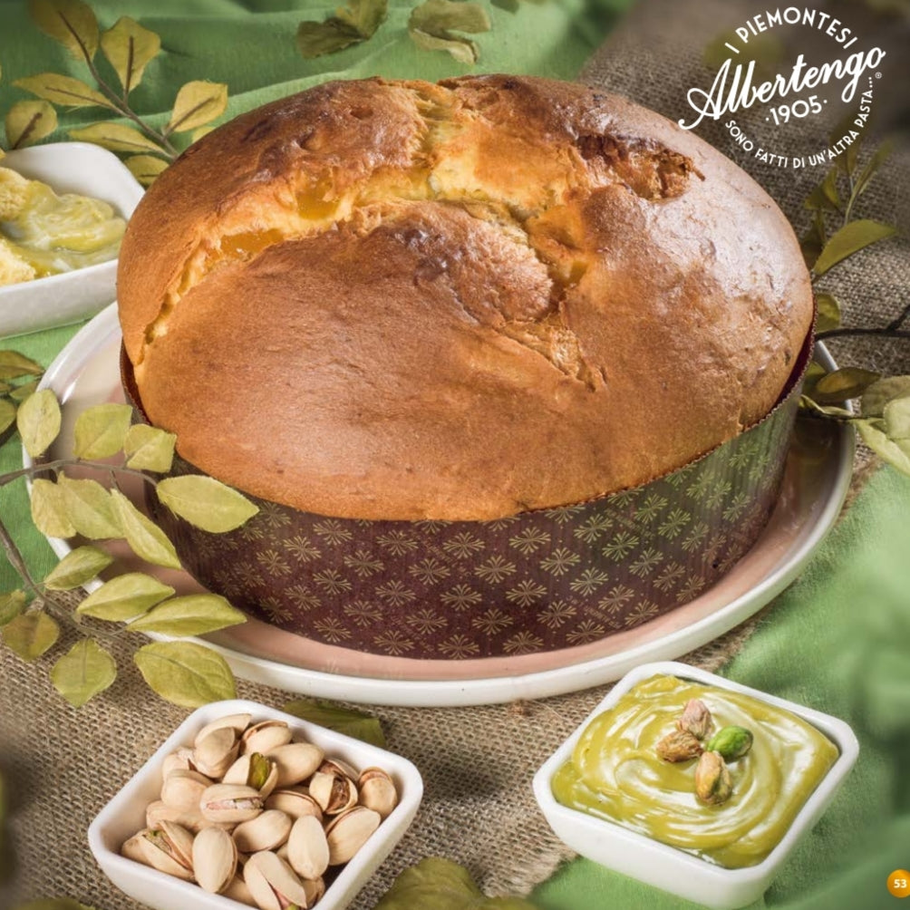 Panettone al Pistacchio Albertengo 1 kg - panettone relleno de crema de pistacho