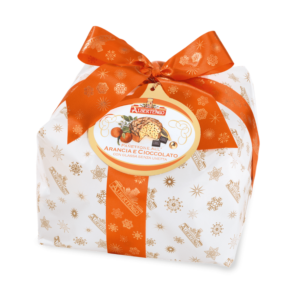 Panettone Arancia e Cioccolato Albertengo 1 kg - panettone con naranja confitada y chocolate negro