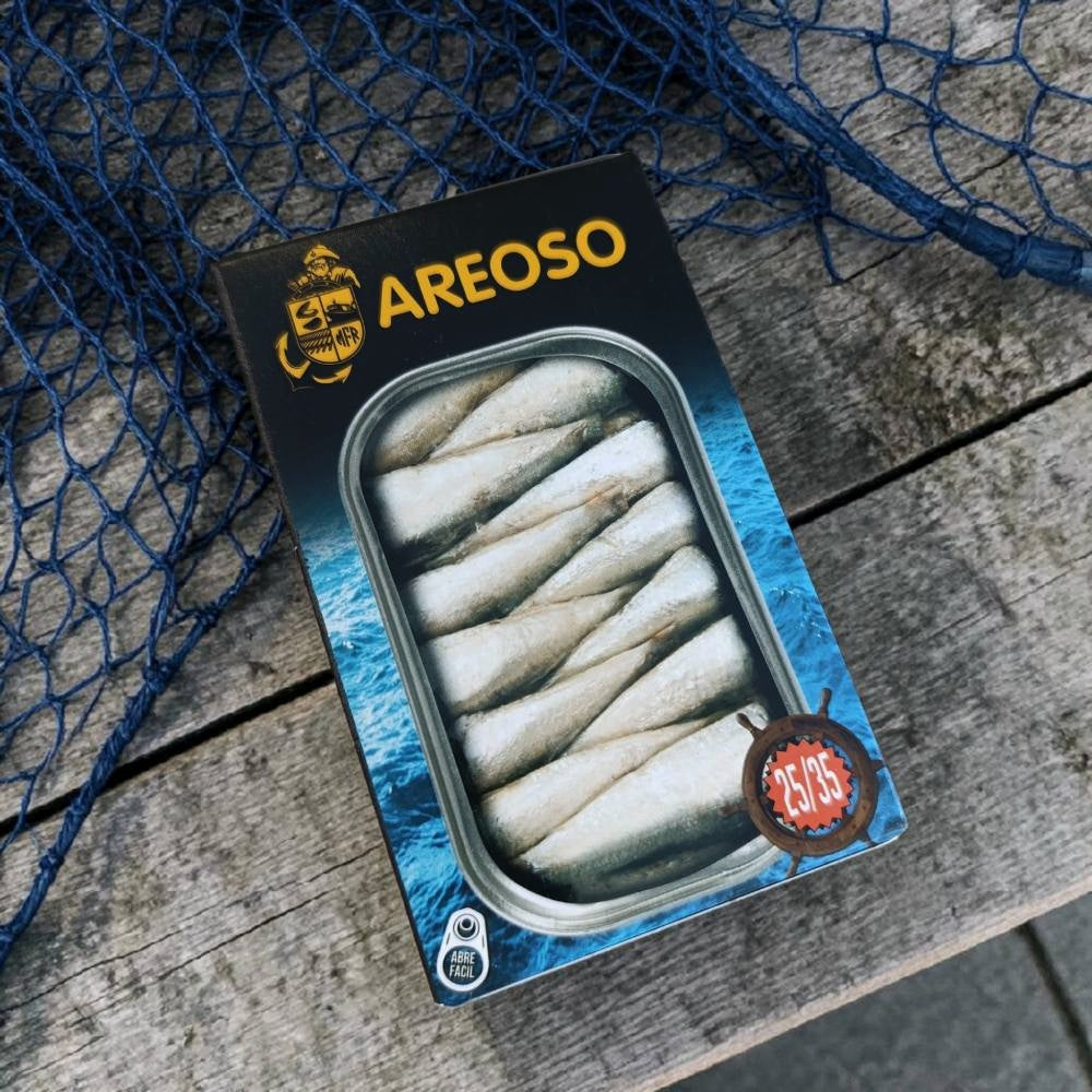 Comprar sardinillas en aceite de oliva 25/35 - Conservas Areoso, Isla de Arousa, Rías Gallegas
